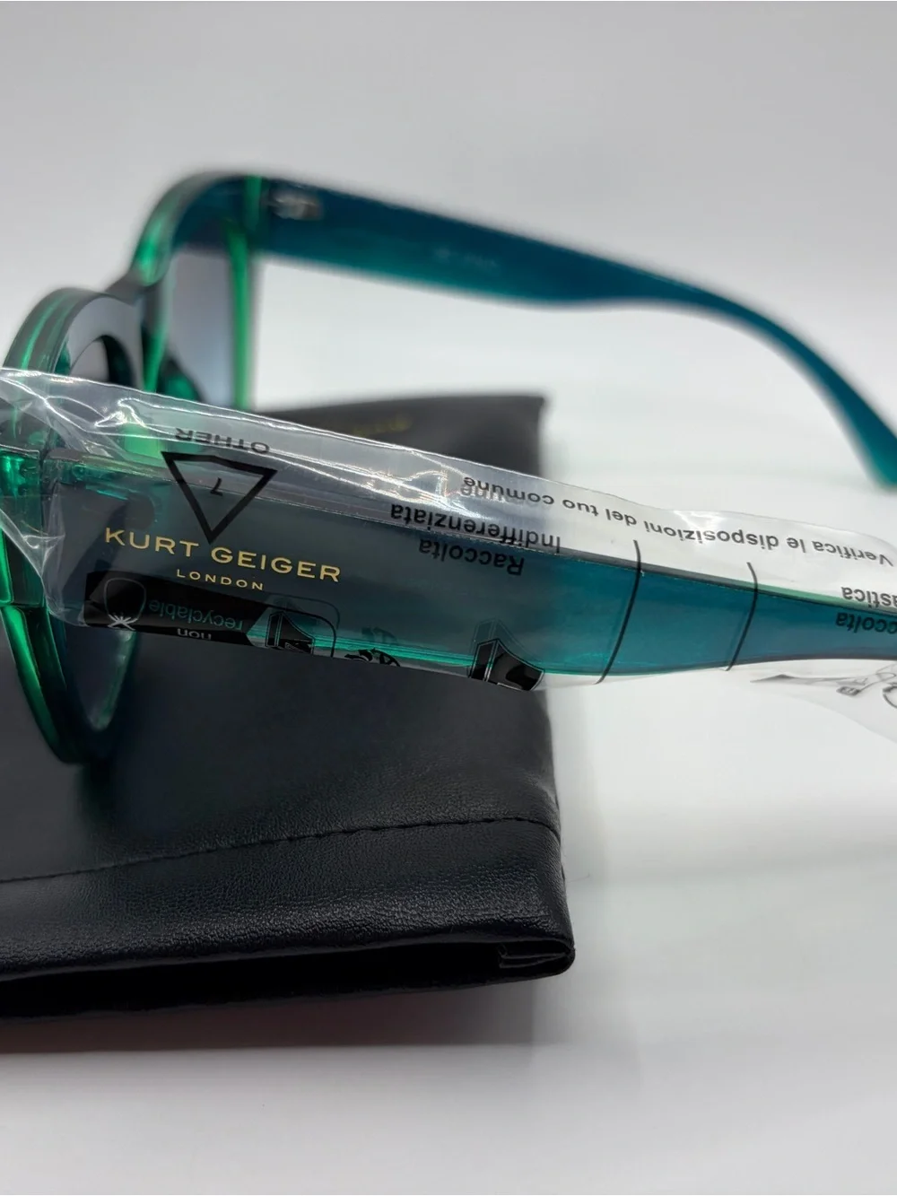 Kurt Geiger Teal Cat Eye Sunglasses